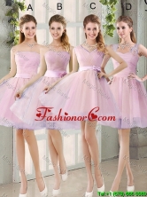 2016 Summer Short Ruching Prom Dresses with Belt BMT014-3FOR