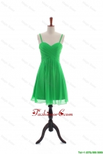 2016 Summer Simple Spaghetti Straps Short Prom Dresses with Ruching DBEES166FOR