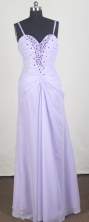 Affordable Empire Straps Floor-length lilac Prom Dress LHJ42867