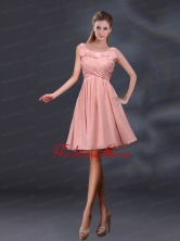 Bateau A Line Prom Dresses with Appliques and Ruching BMT028BFOR
