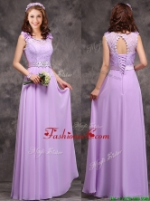 Beautiful Empire Scoop Laced Decorated Bodice Prom Dress in Lavender BMT0170DFOR