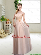 Beautiful Hand Made Flowers Prom Dresses with Column BMT045FFOR