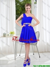 Custom Made One Shoulder Mini-length Prom Dresses in Royal Blue BMT001A-5FOR
