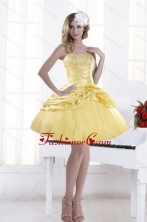 Discount Beading Strapless 2015 Prom Dresses with Pick Ups XFNAO214TZBFOR