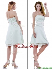 Discount Taffeta Apple Green Prom Dress with Bowknot and Lace THPD322FOR