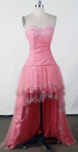 Elegant Empire Sweetheart High-low Knee-length Waltermelon Prom Dress LHJ42819