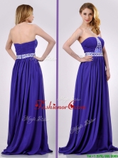 Empire Strapless Beaded Purple Long Prom Dress for Evening THPD284FOR