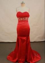 Exclusive Mermaid Sweetheart Chapel Prom Dresses Appliques with Beading Style FA-Z-00170