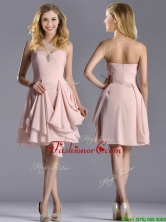 Exclusive Sweetheart Chiffon Beaded Prom Dress in Light Pink THPD206FOR