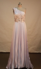 Fashionable Empire One Shoulder Neck Brush Prom Dresses Appliques Style FA-Z-00167