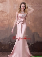 Gorgeous Mermaid Brush Train Prom Dress with Beading and Bowknot THPD330FOR