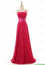 Most Popular Spaghetti Straps Long Red Prom Dress for 2016 DBEES015FOR