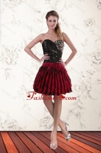 Multi Color Sweetheart Discount Prom Gown with Ruffles and Beading XFNAO787TZBFOR