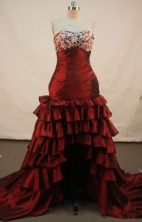 Popular A-line Sweetheart Chapel Prom Dresses Appliques with Beading Style FA-Z-00167