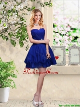 Simple Sweetheart Royal Blue Prom Dresses with Belt BMT034BFOR