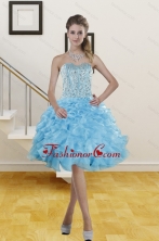 2014 Beautiful Sweetheart Knee Length Short Prom Gowns with Beading XFNAO5844TZBFOR