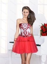 2015 Ball Gown Strapless Multi Color Short Prom Dresses with Embroidery  QDZY386TZCFOR