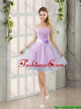 2016 Fall A Line Strapless Ruching Prom Dresses with Belt BMT014B-4FOR