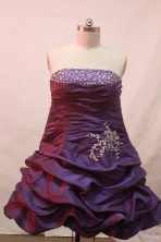 Beautiful A-line Strapless Mini-length Short Prom Dresses Appliques with Beading Style FA-Z-00136