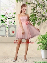 Beautiful Strapless Laced Prom Dresses with Hand Made Flowers BMT037AFOR