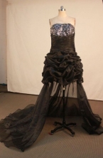 Brand new Short Strapless Mini-length Brown Beading Prom Dresses Style FA-C-172