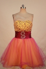 Cute Short Sweetheart-neck Mini-length Organza Beading Prom Dresses Style FA-C-135