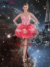 Fashionable Mini Length Beading and Ruffles Prom Dresses for Winter QDDTA101003FOR