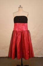 Modest A-line Strapless Knee-length Beading Short Prom Dresses Style FA-C-231
