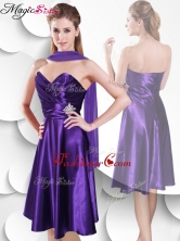 Perfect Empire Sweetheart Elastic Woven Satin Prom Dress with Beading and Ruching SWPD011FB-1FOR