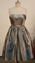 Simple A-line Strapless Knee-length Short Prom Dresses Style FA-Z-00152