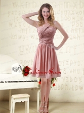 Straps Ruching Empire Chiffon 2015 Luxurious Prom Dresses BMT004AFOR 