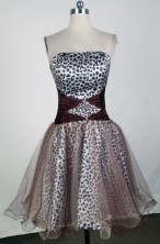Sweet A-line Strapless Mini-length Brown Prom Dress LHJ42823