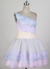 Sweet Short One Shoulder Mini-length Prom Dress LHJ42863