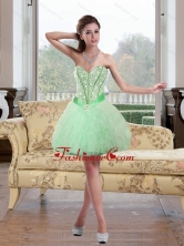 2015 Fashionable Beading and Ruffles Prom Dress in Apple Green QDDTA68003FOR