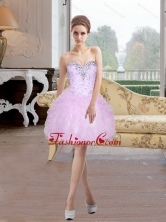 2015 Fashionable Short Sweetheart Prom Dresses with Beading and Ruffles SJQDDT8003FOR