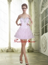 2015 Fashionable Sweetheart Beading and Ruffles White Prom Dresses SJQDDT6003FOR