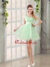 2015 Natural Organza A Line Belt Prom Dress BMT014CFOR 