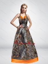 2015 Fashionable Spring A Line Halter Top Camo Prom Dresses CMPD050FOR
