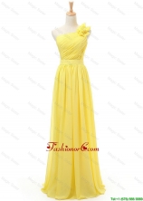 2016 Spring Affordable Empire One  Shoulder Prom Dresses with Belt DBEES055FOR