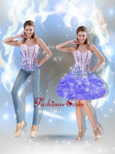 Artistic Mini Length Beaded Lavender Prom Dresses with Pick Ups SJQDDT40004-1FOR