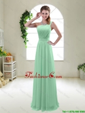 Classical Apple Green One Shoulder  Prom Dresses with Zipper up BMT047BFOR