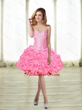 Classical Ball Gown Knee Length Beaded Prom Dress with Pick Ups SJQDDT61003FOR