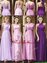 Classical Empire Ruched Chiffon Zipper Up Prom Dress in Ankle Length BMT0194FOR