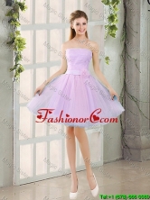 Custom Made A Line Strapless Ruching Prom Dresses with Belt BMT014-4FOR