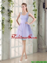 Custom Made A Line Straps Short Prom Dresses with Ruching BMT014D-7FOR