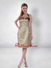 Fashionable Column Halter Top Knee Length Side Zipper Camo Prom Dresses CMPD035FOR