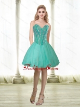 Fashionable 2015 Beading and Appliques Sweetheart Prom Dress in Turquoise QDDTA69003FOR 