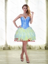Fashionable 2015 Beading and Ruffles Short Prom Dresses with Sweetheart SJQDDT21003-1FOR 