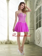 Fashionable Beading and Ruffles Fuchsia Prom Dresses for 2015 SJQDDT34003FOR