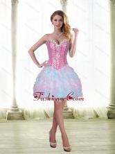 Fashionable Beading and Ruffles Short 2015 Prom Dresses with Sweetheart SJQDDT21003FOR